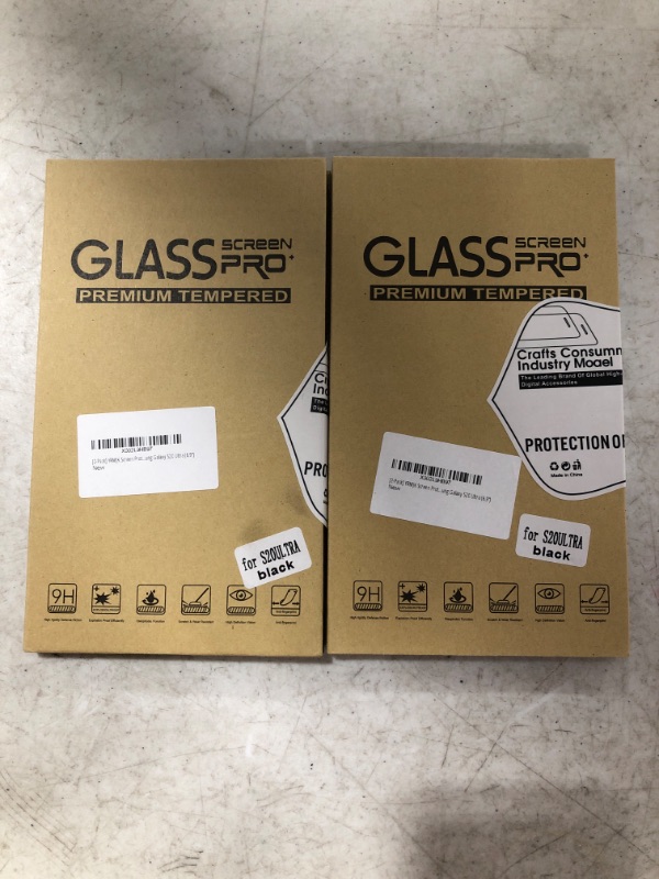 Photo 2 of [2+2 Pack ] Galaxy S20 Plus Screen Protector Tempered Glass, with 2 Pack Camera Lens Protector, 9H Hardness, Support Fingerprint, 3D Curved Glass Film for Samsung Galaxy S20 Plus/S20 +(6.9")
LOT OF 2 BOXES.