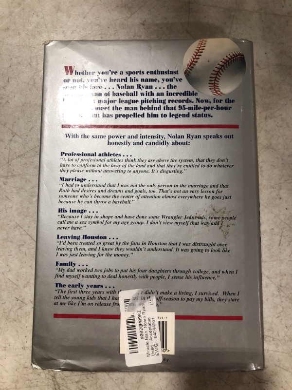 Photo 3 of Miracle Man: Nolan Ryan HARDCOVER – March 2, 1992
