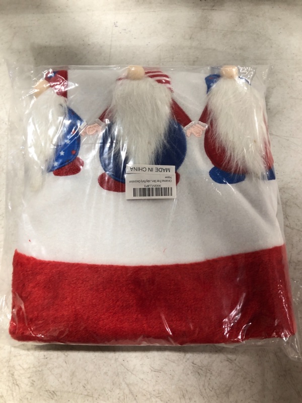 Photo 1 of CHRISTMAS TREE SKIRT RED/WHITE/BLUE GNOMES.