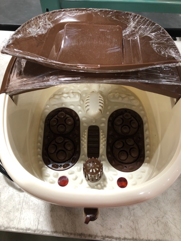 Photo 3 of Foot Spa Bath Massager with Heat,16 Pedicure Spa Motorized Shiatsu Roller Massage Feet, Frequency Conversion, O2 Bubbles, Adjustable Time & Temperature,LED Display
