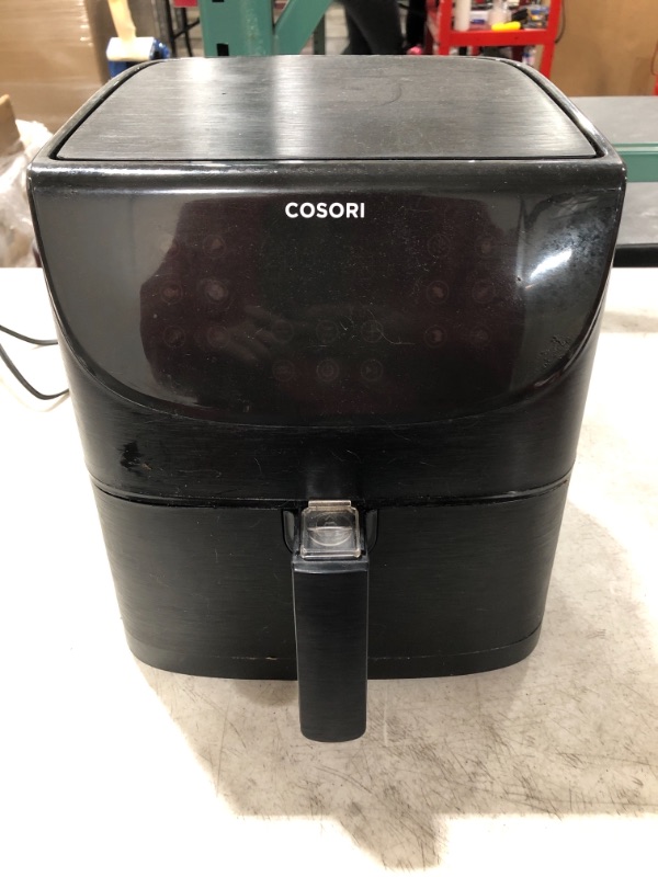 Photo 2 of COSORI Smart WiFi Air Fryer(100 Recipes), 13 Cooking Functions, Keep Warm & Preheat & Shake Remind, Works with Alexa & Google Assistant, 5.8 QT, Black. USED CONDITION.
