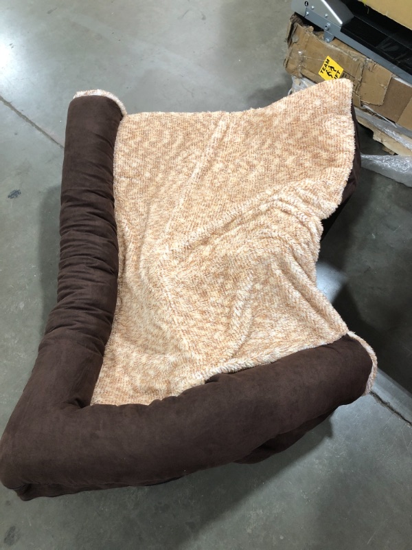 Photo 2 of Furhaven Orthopedic, Cooling Gel, and Memory Foam Pet Beds for Small, Medium, and Large Dogs and Cats - Two-Tone L Chaise, Southwest Kilim Sofa, Faux Fur Velvet Sofa Dog Bed, and More
