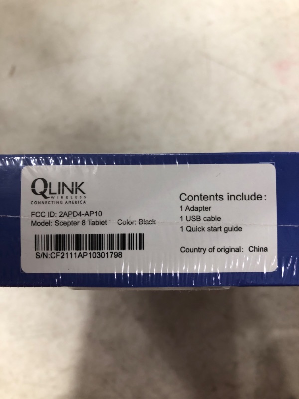 Photo 3 of QLINK WIRELESS SCEPTER 8 TABLET. BLACK. 