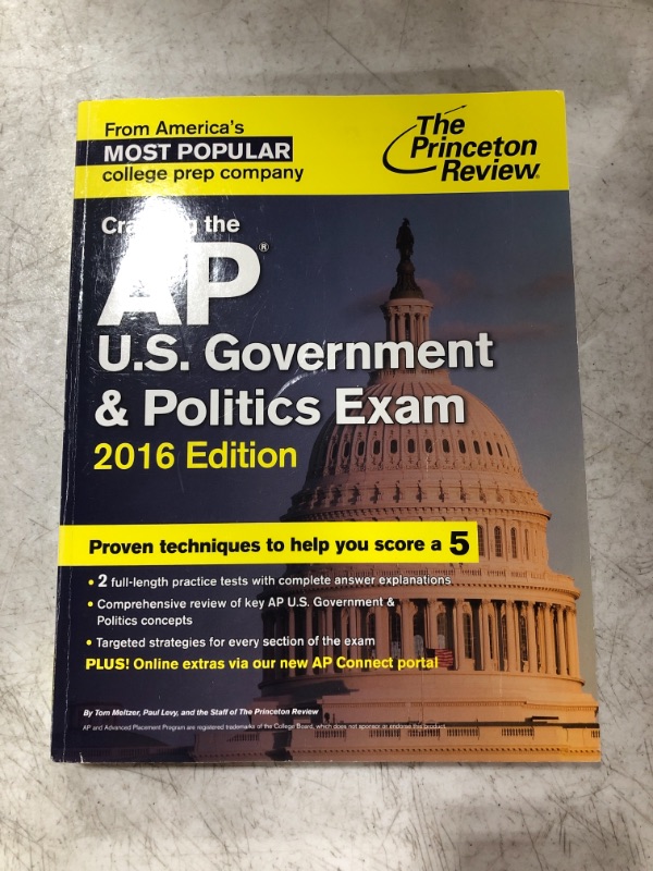 Photo 1 of CRACKING THE AP U.S. GOVERNMENT & POLITICS EXAM 2016 EDITION.