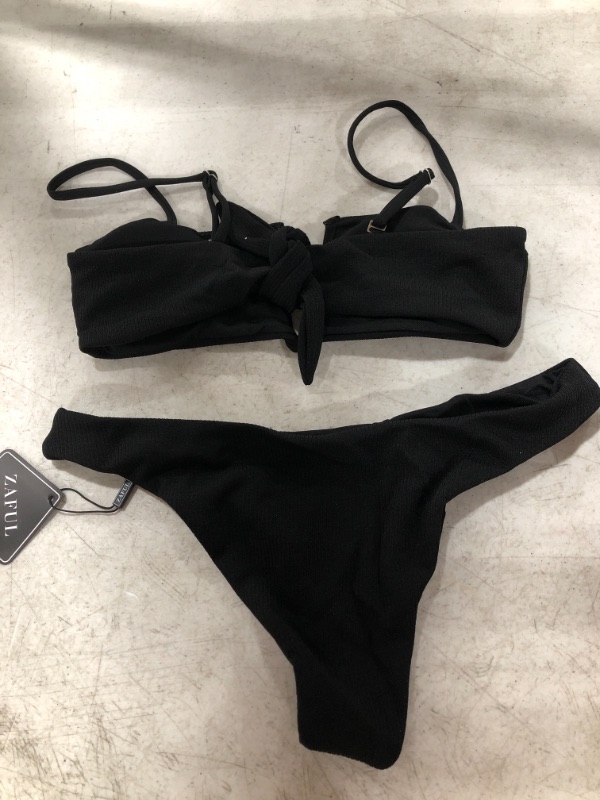 Photo 2 of ZAFUL WOMEN'S 2 PIECE SWIMSUIT, BLACK, SIZE US 6.