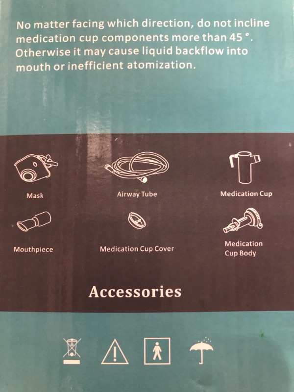 Photo 4 of Nebulizer Air Compressor Machine for Kids Adults Portable Personal Cool Mist Kit with Tubing Mouthpiece Adult&Child Masks. PHOTO FOR REFERENCE, MAY VARY SLIGHTLY.
