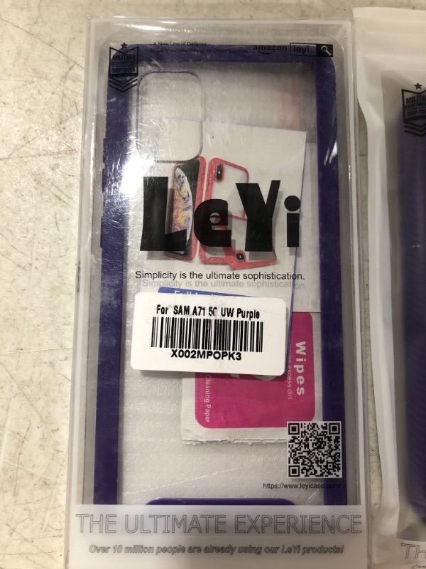 Photo 2 of LEYI SMARTPHONE CASES, SAMSUNG A71 & MOTO E6, BOTH PURPLE, LOT OF 2.