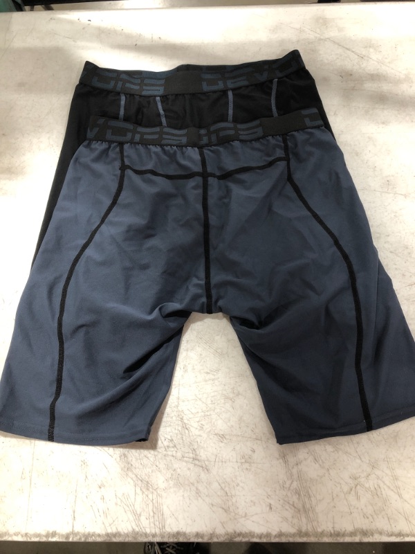 Photo 2 of DEVOPS Men's Compression Shorts Underwear. 2 PAIR. SIZE LARGE.
