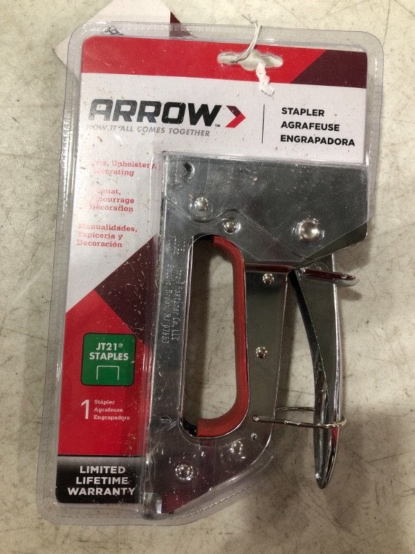 Photo 2 of Arrow JT27 Thin Wire Staple Gun, Uses Three Sizes of JT21 Staples. TORN PACKAGE.
