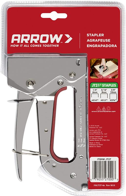 Photo 1 of Arrow JT27 Thin Wire Staple Gun, Uses Three Sizes of JT21 Staples. TORN PACKAGE.
