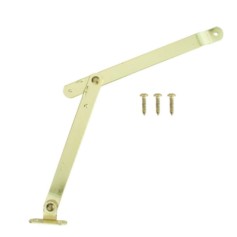 Photo 1 of Bright Brass Lid Support Right-Hand Hinges 9 pack 
