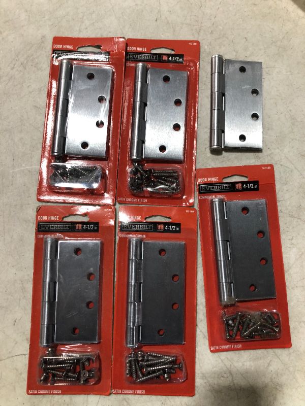 Photo 1 of BISAGRA EVERBILT 4-1/2" SATIN CROMO pack of 6 
