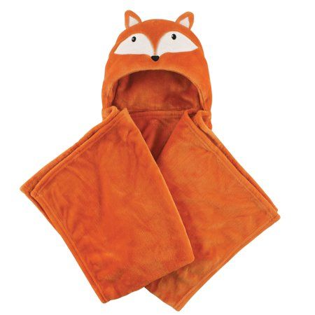 Photo 1 of Hudson Baby Boy and Girl Animal Hooded Blanket - Orange Fox