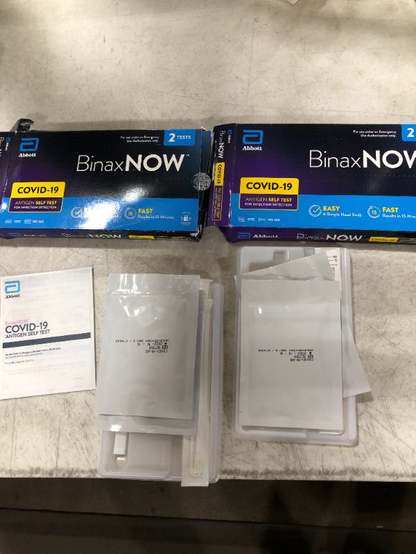 Photo 2 of BinaxNOW COVID 19 Antigen Self Tests, 4 Count