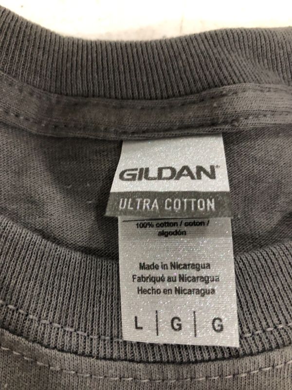 Photo 2 of Gildan Men's Grey Long Sleeve Shirt, Large 