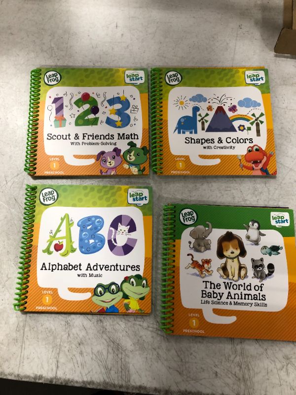 Photo 2 of Leapfrog Leapstart Preschool 4in1 Activity Book Bundle with Abc, Shapes and Colors, Math, Animals, Level 1