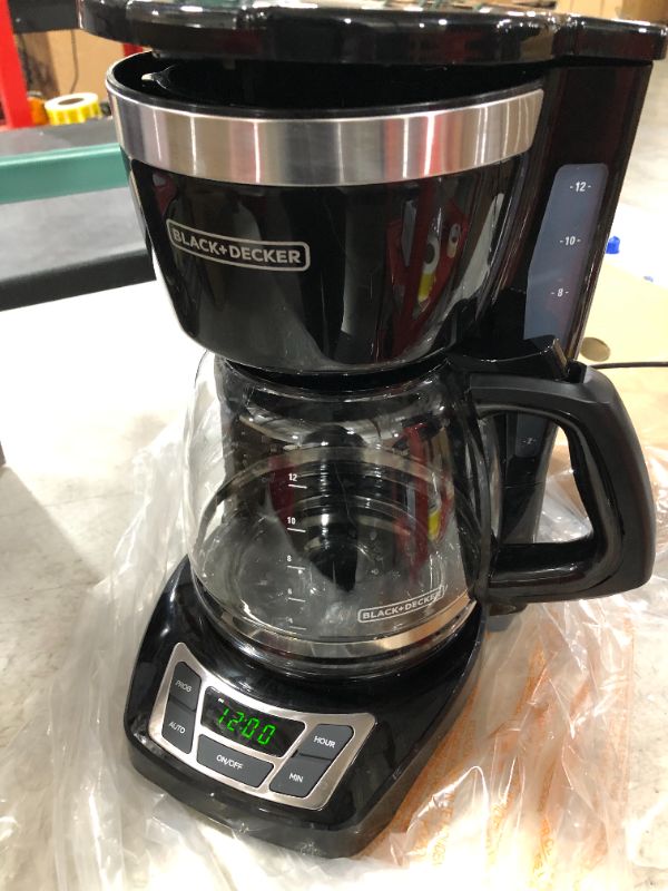 Photo 2 of BLACK+DECKER 12-Cup* QuickTouch Programmable Coffeemaker, Black, 