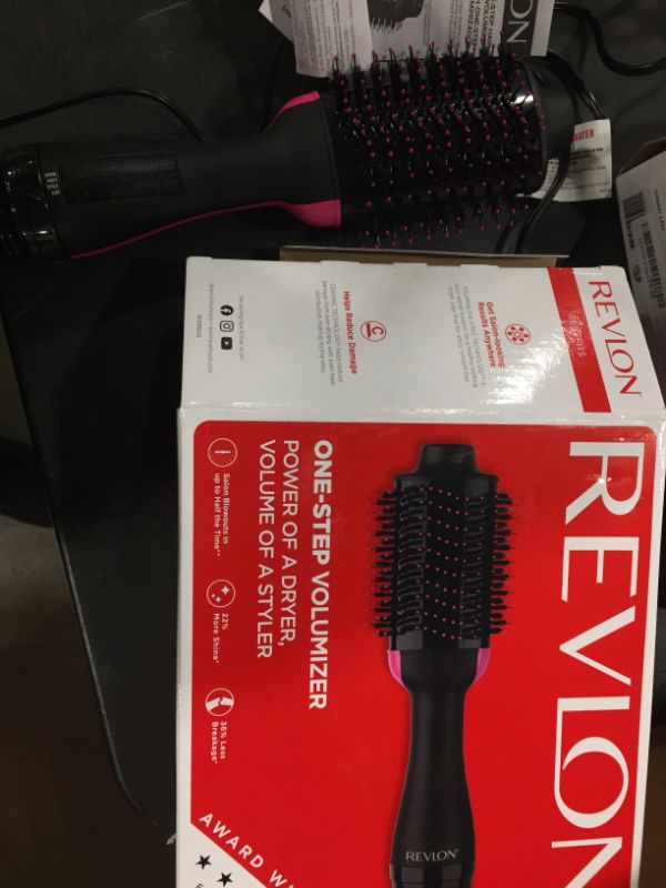 Photo 2 of REVLON One-Step Hair Dryer And Volumizer Hot Air Brush, Black
