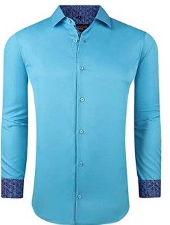 Photo 1 of Sulso Couture Men's Long Sleeve Performance Solid Sateen Button Down
size L