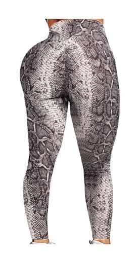 Photo 1 of FITTOO Women Snake Print Yoga Pants Ruched Butt Lifting Leggings
Size L