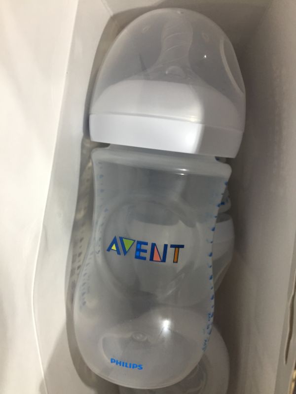 Photo 3 of Philips Avent Natural Baby Bottle, Clear, 9 Ounce, 4 Pack, SCF013/47
