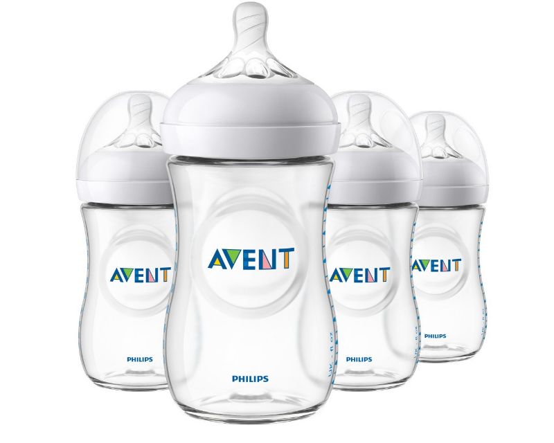 Photo 1 of Philips Avent Natural Baby Bottle, Clear, 9 Ounce, 4 Pack, SCF013/47
