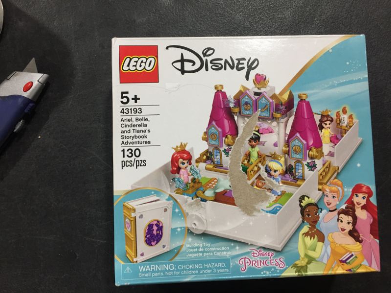 Photo 2 of LEGO Disney Ariel, Belle, Cinderella and Tiana’s Storybook Adventures 43193 Building Toy for Kids; New 2021 (130 Pieces)
