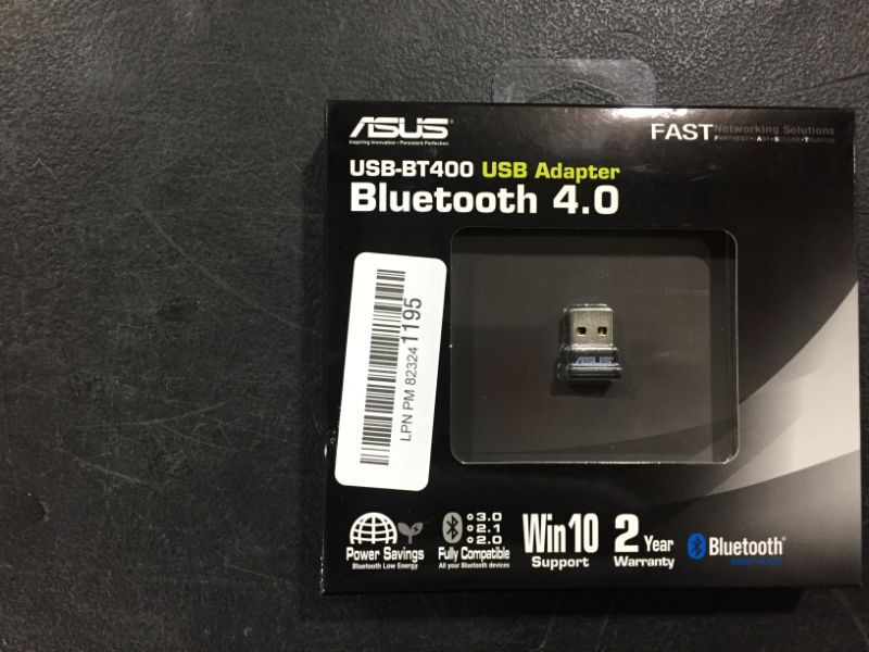 Photo 4 of ASUS USB-BT400 USB Adapter w/ Bluetooth Dongle Receiver, Laptop & PC Support, Windows 10 Plug and Play /8/7/XP, Printers, Phones, Headsets, Speakers, Keyboards, Controllers,Black
