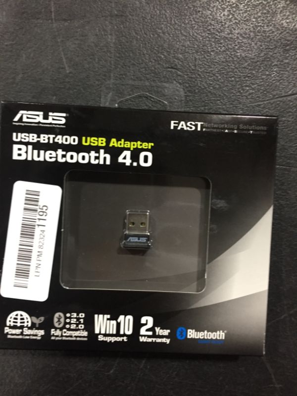 Photo 2 of ASUS USB-BT400 USB Adapter w/ Bluetooth Dongle Receiver, Laptop & PC Support, Windows 10 Plug and Play /8/7/XP, Printers, Phones, Headsets, Speakers, Keyboards, Controllers,Black
