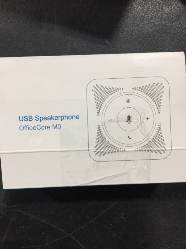 Photo 2 of USB Speakerphone - eMeet M0 Conference Speaker for 4 People Business Conference 360° Voice Pickup 4 AI Microphones USB Skype Speakerphone Conference Call Speaker Plug and Play
