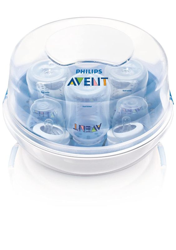 Photo 1 of Philips Avent Microwave Steam Sterilizer for Baby Bottles, Pacifiers, Cups and More, SCF281/05
