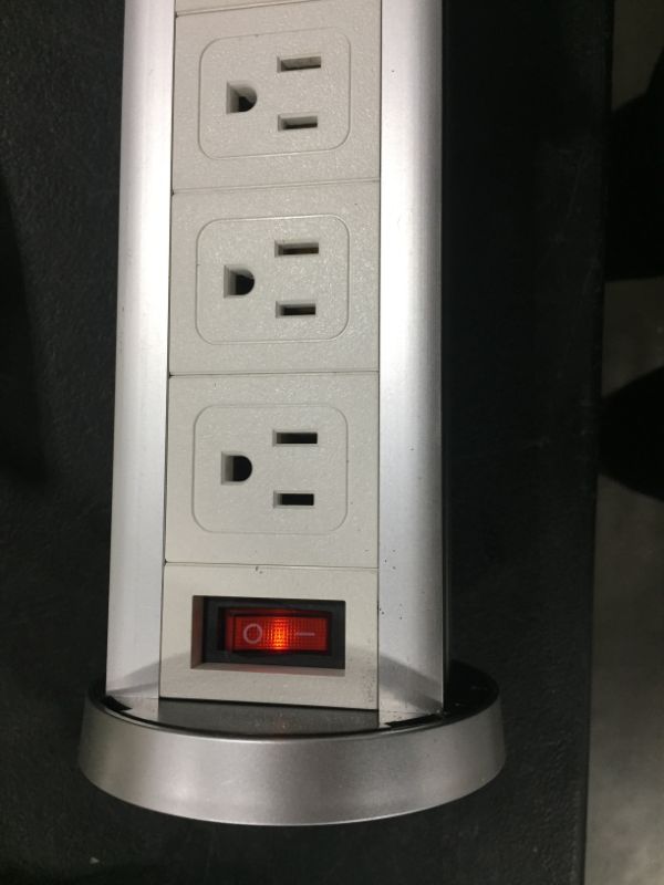 Photo 2 of BTU Pop Up Outlet, Surge Protector Power Strip with USB, Retractable Recessed Power Strip 3 AC Outlets, 2 USB Ports 2.4A Fast Charge, 10W Wireless Charger, Pop Out Outlets for Kitchen Counter Island
