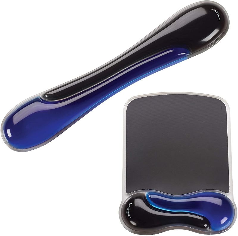 Photo 1 of Kensington Duo Gel Mouse & Keyboard Wrist Rest Bundle, Blue (K52920WW)
