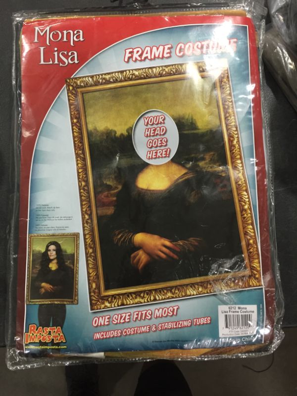 Photo 2 of Adult Classic Painting Mona Lisa Costume Mens One Size 38-47 38-47 Chest 35-40 Waist 30-34 Inseam 35-36 Sleeve Approx 150-205lbs - All
