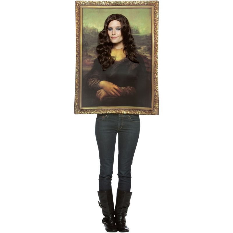 Photo 1 of Adult Classic Painting Mona Lisa Costume Mens One Size 38-47 38-47 Chest 35-40 Waist 30-34 Inseam 35-36 Sleeve Approx 150-205lbs - All
