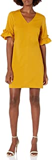 Photo 1 of Lark & Ro Women's Florence Ruffle Half Sleeve V-Neck Sheath Dress
