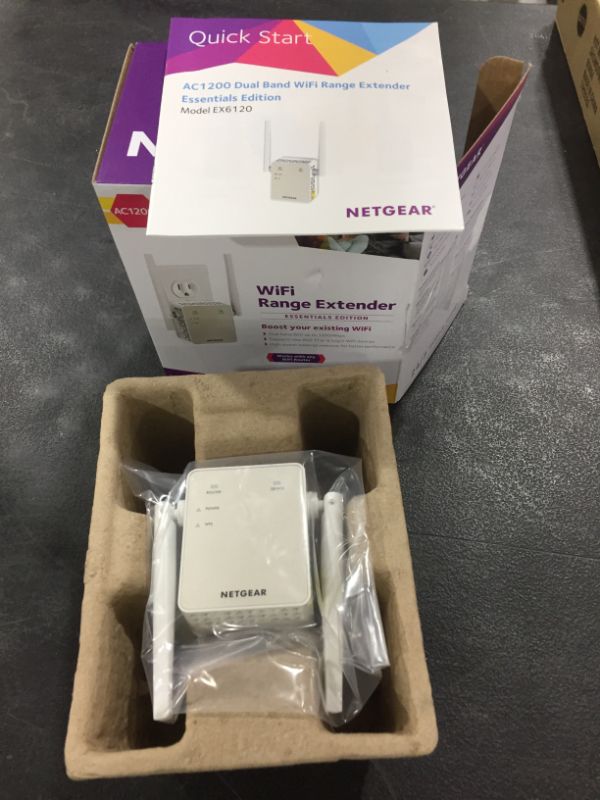 Photo 2 of NETGEAR Wi-Fi Range Extender EX6120 - Coverage Up to 1500 Sq Ft and 25 Devices with AC1200 Dual Band Wireless Signal Booster & Repeater (Up to 1200Mbps Speed), and Compact Wall Plug Design
