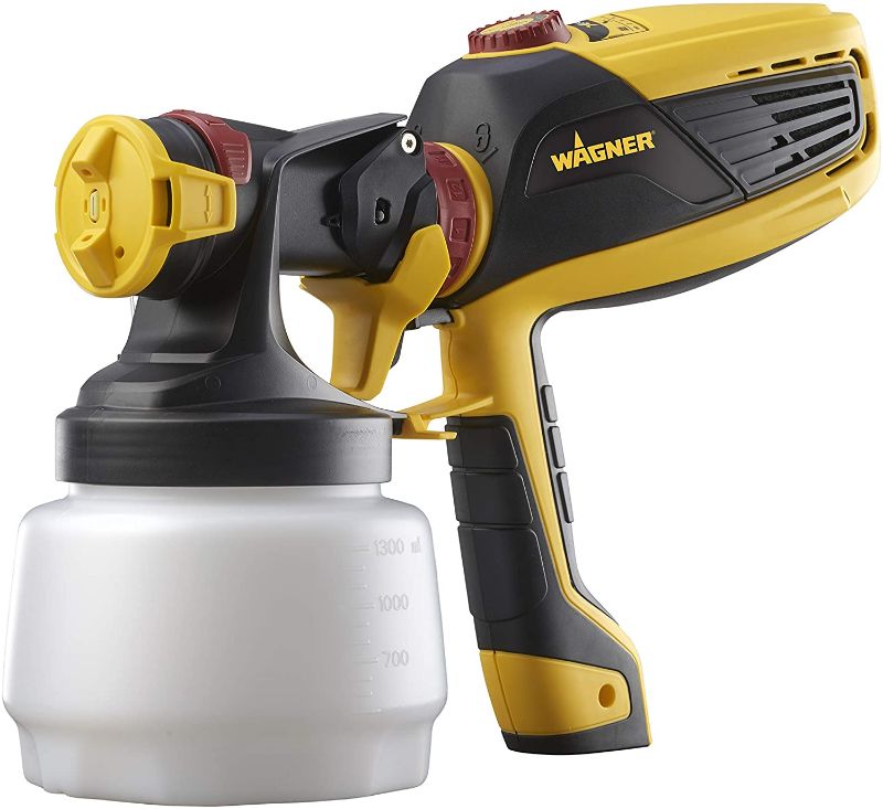 Photo 1 of Wagner Spraytech 0529010 FLEXiO 590 Handheld HVLP Paint Sprayer, Sprays Unthinned Latex, Includes Two Nozzles - iSpray & Detail Finish Nozzle, Complete Adjustability for All Needs
MAJOR USAGE
