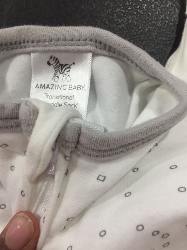 Photo 1 of Amazing Baby Transitional Swaddle Sack with Arms Up Half-Length Sleeves and Mitten Cuffs, Confetti, Sterling, Small, 0-3 Months (Parents’ Picks Award Winner, Easy Transition with Better Sleep)
