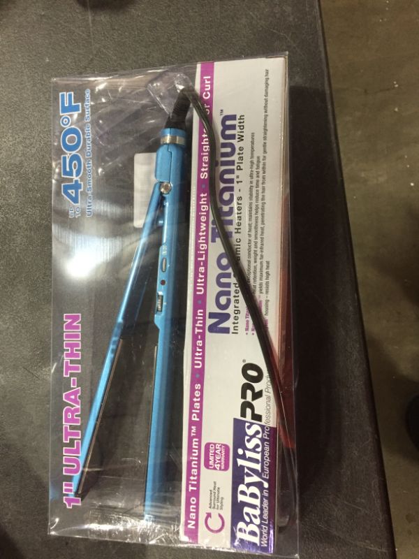 Photo 3 of BaBylissPRO Nano Titanium Ultra-Thin Straightening Iron
