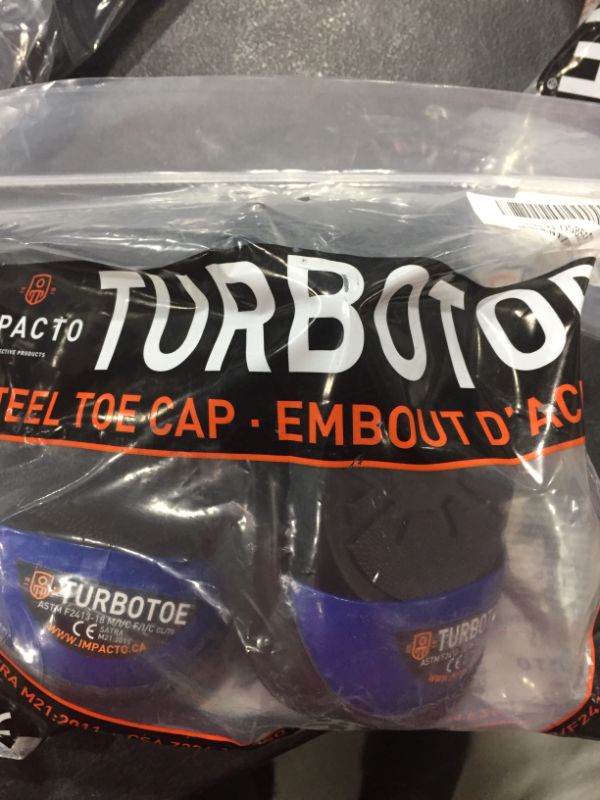 Photo 2 of Impacto TTUXL Turbotoe Steel Toe Cap, Blue Toe, X-Large , Black
