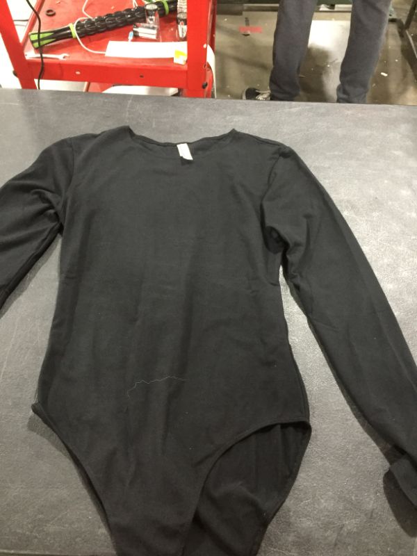 Photo 1 of American Apparel Women's Cotton Spandex Long Sleeve Bodysuit
size L
