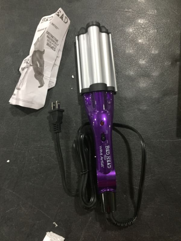 Photo 3 of Bed Head Wave Artist Ceramic Deep Hair Waver for Beachy Waves, Purple
