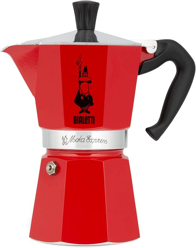 Photo 1 of Bialetti 6 Cup Moka Stovetop Espresso Maker, Red
