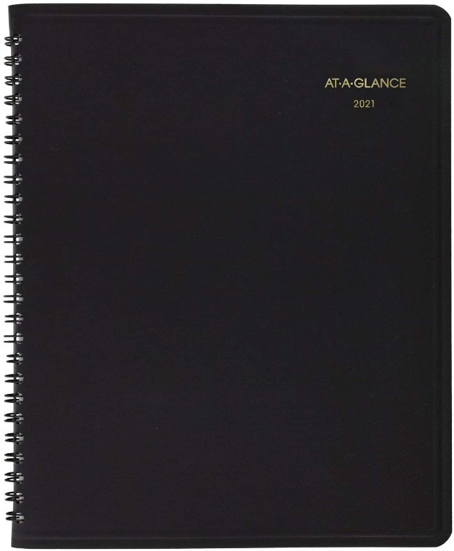 Photo 1 of 2022 Monthly Planner by AT-A-GLANCE, 7" x 8-3/4", Medium, Large Print, Black (70LP0905)
