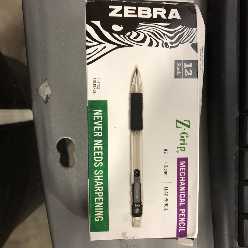 Photo 2 of Zebra 52310 Z-Grip Mechanical Pencil, HB.5mm,Clear, Dozen
