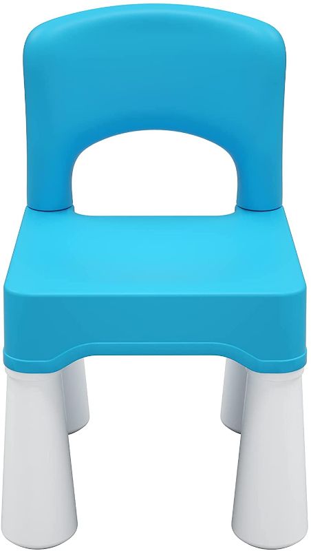 Photo 1 of Plastic Kids Chair, Durable and Lightweight, 9.3" Height Seat, Indoor or Outdoor Use for Boys Girls Aged 2+ Blue
