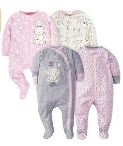 Photo 1 of Gerber baby-girls 4 Pack Sleep 'N Play Footie
SIZE 3-6MONS