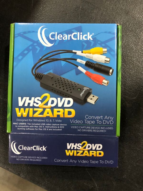 Photo 2 of ClearClick VHS To DVD Wizard with USB Video Grabber & Free USA Tech Support
