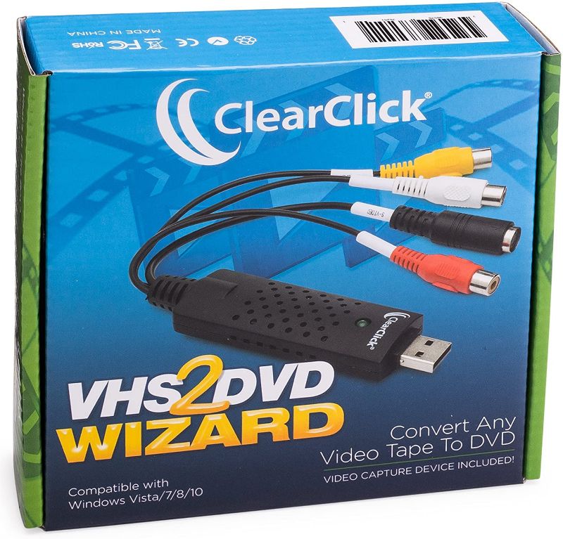 Photo 1 of ClearClick VHS To DVD Wizard with USB Video Grabber & Free USA Tech Support
